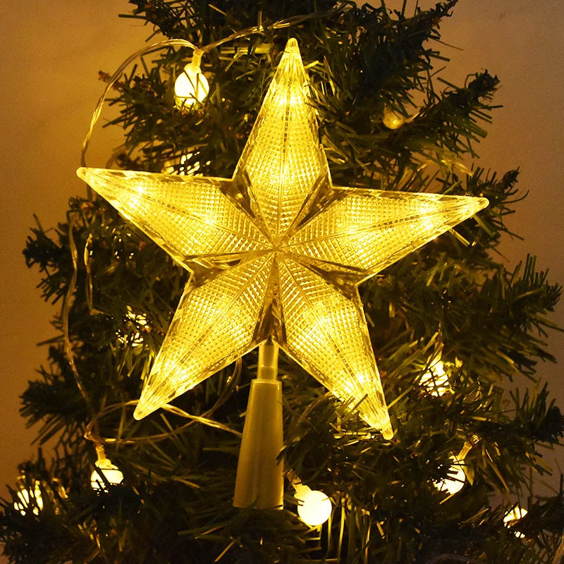 Decoração de Natal Estrela com Luz Led,Decoração de Árvore Luz Led, Ponteira Para Árvore de Natal Estrela com Leds Super Brilho, Ponteira Ávore de Natal Estrela Led, Árvore de Natal de Estrela, Árvore de Natal Vazada, Estrela Arvore de Natal, Estrela Topo Arvore Natal, a Estrela da Arvore de Natal,  Arvore de Natal - Magazinecelia