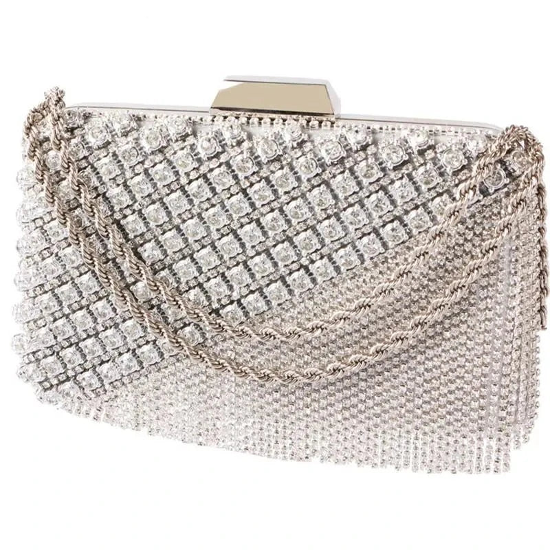 Bolsa de Strass, Bolsa Baguete,Bolsa Feminina com Pérola,bolsas femininas, Bolsa Transversal Feminina,Bolsa de Couro Feminina, Bolsa Feminina Grande, Bolsa de Festa - Magazinecelia