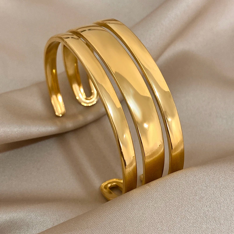 Pulseira Banhada a Ouro, Pulseira Feminina,Bracelete Pedra Turquesa, Pulseira com Strass Banhado a 18k,Pulseira Geométrica Dourada,Bracelete Feminino de Aço Inoxidável - Magazinecelia