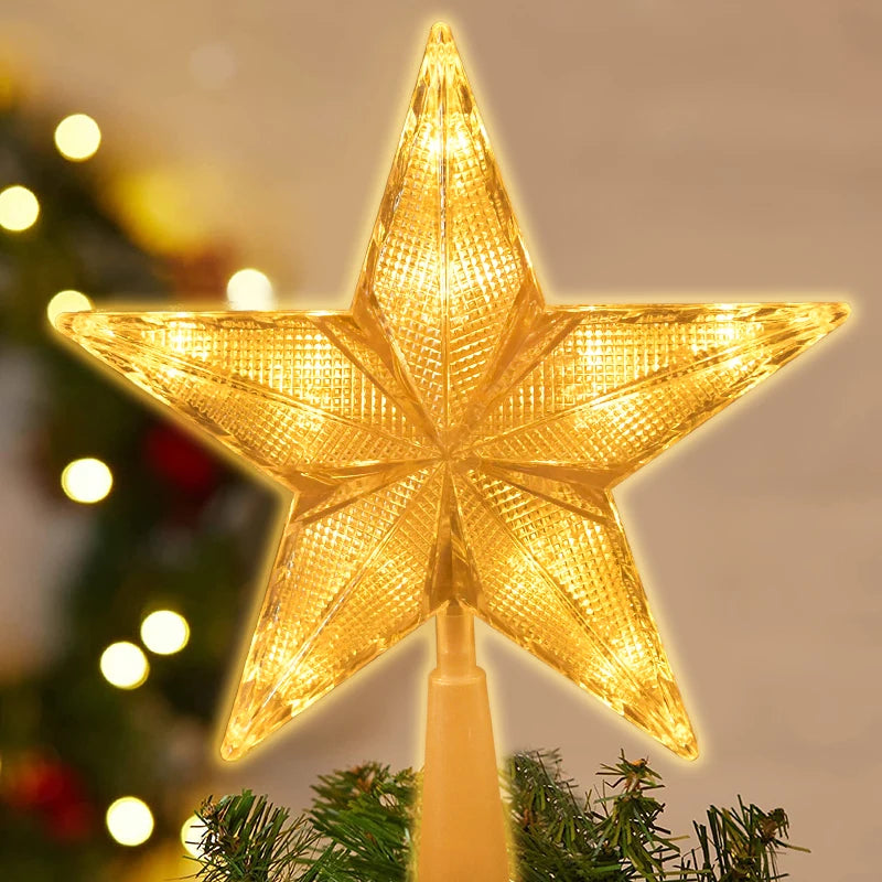 Decoração de Natal Estrela com Luz Led,Decoração de Árvore Luz Led, Ponteira Para Árvore de Natal Estrela com Leds Super Brilho, Ponteira Ávore de Natal Estrela Led, Árvore de Natal de Estrela, Árvore de Natal Vazada, Estrela Arvore de Natal, Estrela Topo Arvore Natal, a Estrela da Arvore de Natal,  Arvore de Natal - Magazinecelia