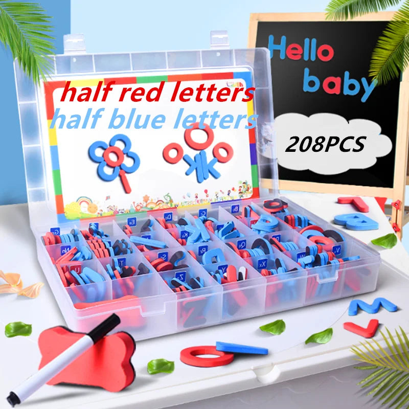 Letras Magnéticas 208 Peças Brinquedo Educacional, Cardkids Educaçao Infantil, Brinquedo Montessori, Brinquedos Montessori 1 ano, Falar Inglês, Montessori Educacional - Magazinecelia